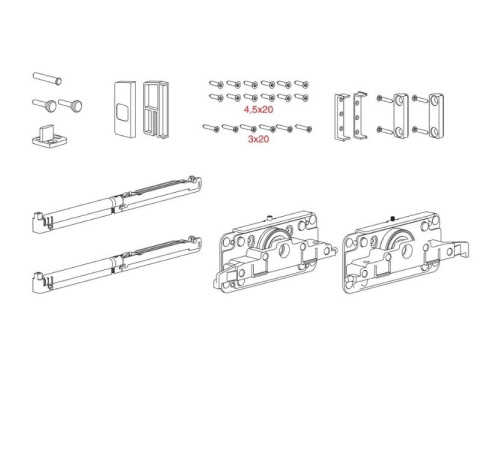 kit-ammortizzato-terno-diva-air-80-kg-12-mm-anodizzato-argento